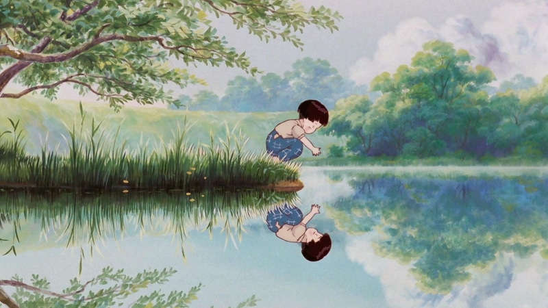 child, childhood, tranquility, relaxation, waterfront, Hotaru no Naka, water, outdoors, beauty in nature, reflection, lifestyles, one person, day, lake