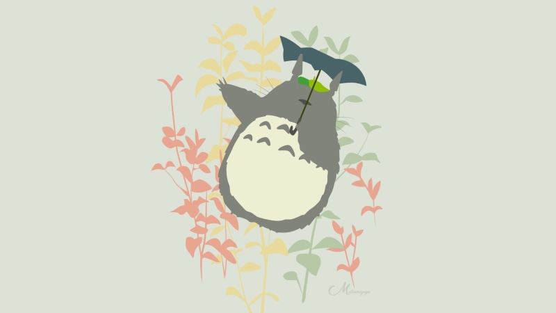 Totoro (My Neighbor Totoro), Vector, Minimalist, 1080P, Movie, My Neighbor Totoro