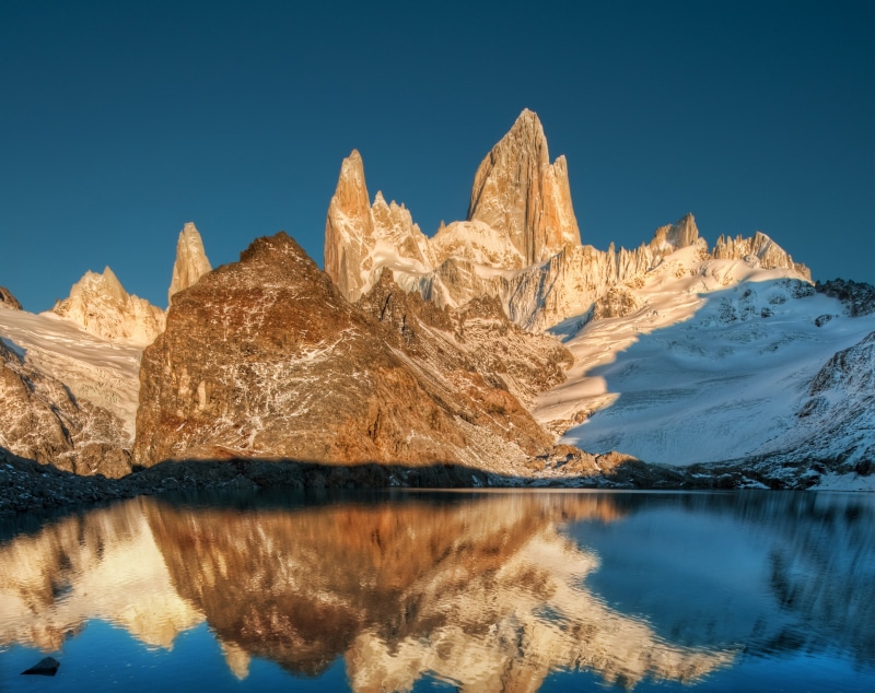 beauty in nature, Argentina, winter, El Chalten, no people, outdoors, Andes, sea, mountain, tranquil scene, Fitz Roy, Lake, 2K, blue, fitz, tranquility