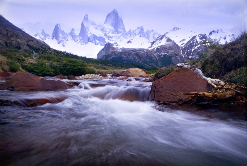 Laguna, body of water, Shot, body, near, scenics, 1080P, patagonia, Chile, landscape, Mount  Fitz  Roy, stream, Argentina, Ice Field, rock - Object, Parque