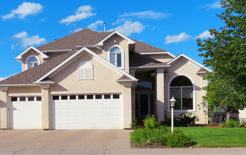 home ownership, sunlight, suburban, roof, brick, building, cloud - sky, mortgage, plant, real estate, property, residential district, suburbs, home, architecture