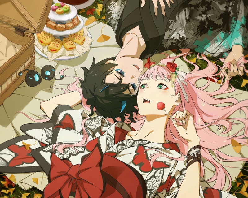 Zero Two (Darling in the FranXX), Darling in the FranXX, 1080P, Anime, Hiro (Darling in the FranXX)