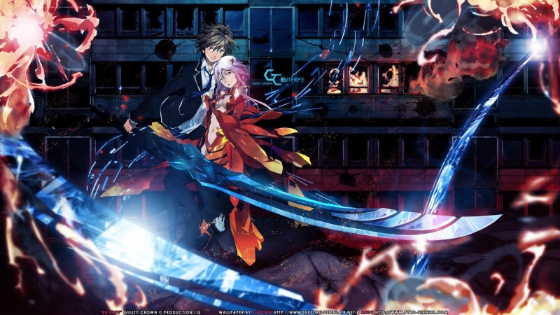suit, Guilty Crown, crowd, festival, large group of people, white, sword, incidental people, creativity, Ouma Shuu, group of people, built structure, anime