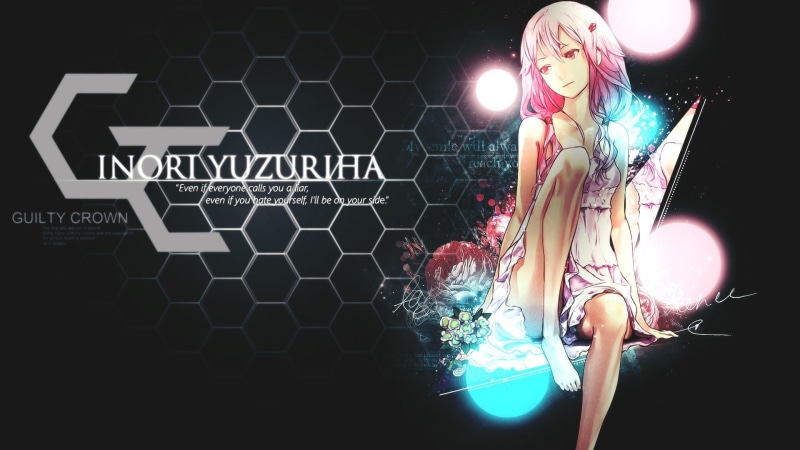 1080P, Inori Yuzuriha, anime, Guilty Crown, Yuzuriha Inori