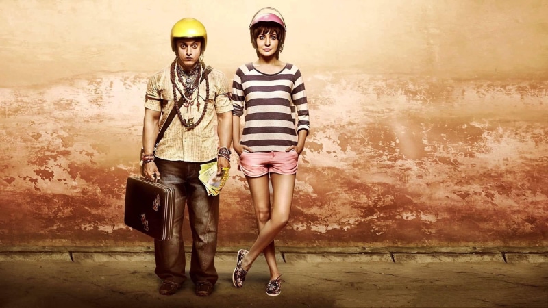 movie, 2014, bollywood, wall, 1080P, movies, sharma, khan, standing, anushka sharma, woman, behind, bollywood movies, anushka, picture, man, pk, aamir khan