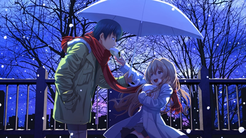Ryuuji Takasu, outdoors, warm clothing, women, females, leisure activity, architecture, real people, nature, tree, umbrella, standing, togetherness, snow