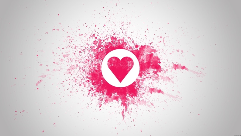 shaped, Red, Love, Heart, 1080P, print, white