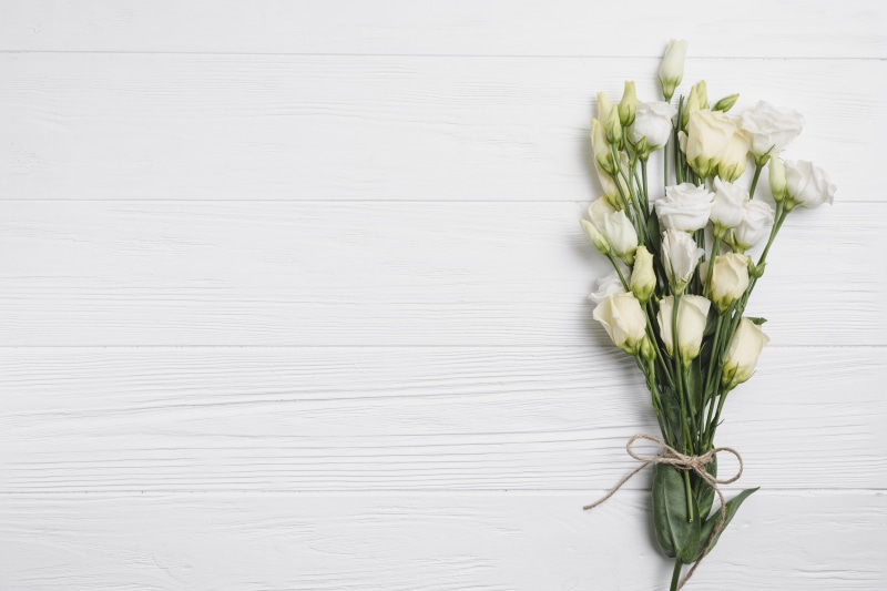 Eustoma, bouquet, 5K, White background, Flowers
