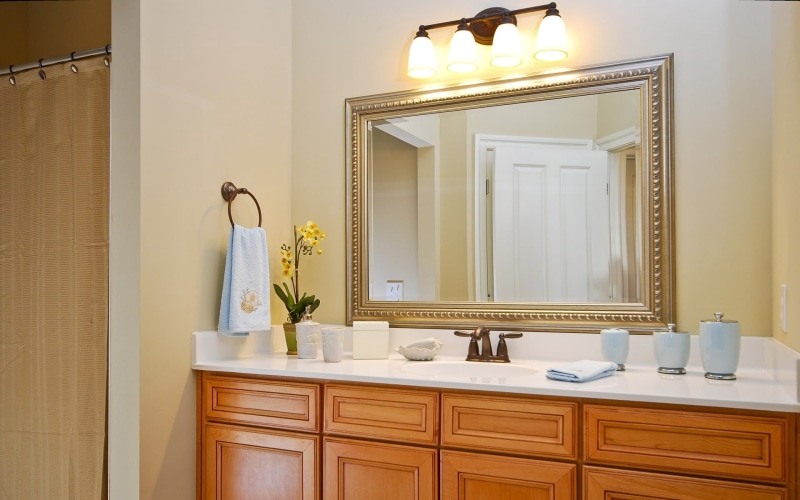 flooring, domestic Life, tile, bath, dresser, plant, home Showcase Interior, modern, wall - building feature, decoration, household equipment, style, domestic Bathroom