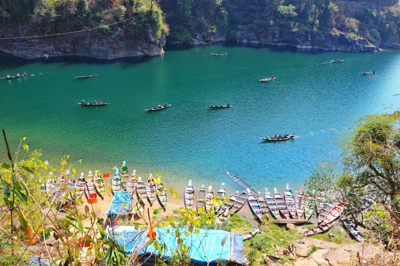 tree, boating, blue water, boats, dawki, cleanest river, day, beauty in nature, incredible india, transportation, water, meghalaya, nature, nautical vessel