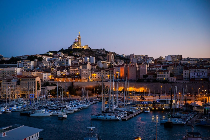 harbor, architecture, residential district, building, marseille, transportation, marina, water, vieux port, sea, clear sky, 5K, building exterior, yacht