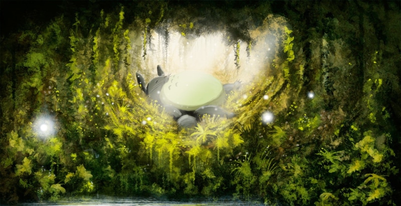 sleeping, anime, My Neighbor Totoro, 720P, Studio Ghibli, Totoro, forest