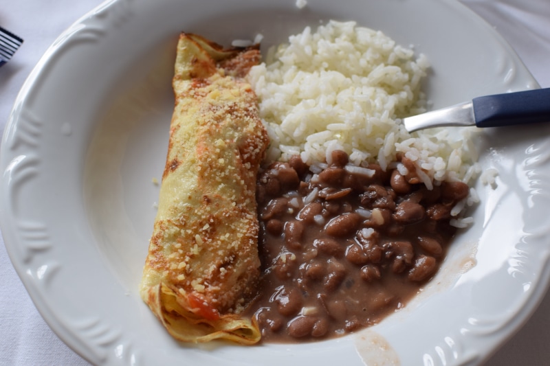 brazil, beans, high angle view, healthy eating, indoors, rice, brazilian food, traditional, pancake, meat, freshness, brazilian, dinner, close-up, eating utensil