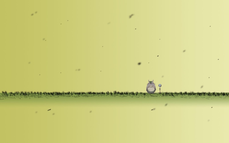my neighbor totoro, 2K, 2560x1600, neighbor, anime, totoro, gray, animal, cartoon