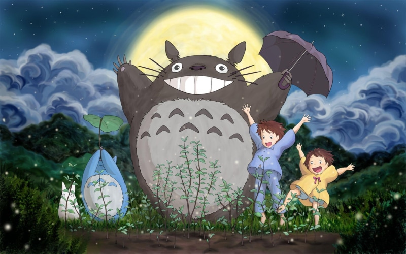 gray, cartoon, brown, 1080P, character, neighbor, totoro, cat, my neighbor totoro, anime, 1920x1200
