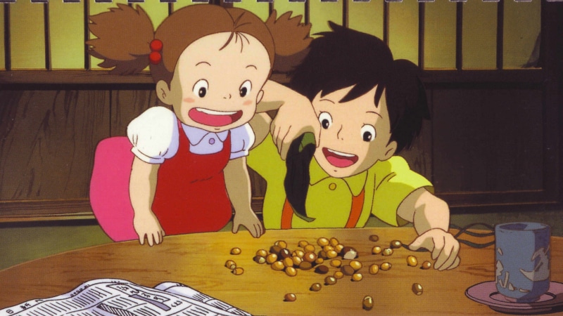 child, boy, two people, table, food and drink, girl, animation, Totoro, 4K, real people, lifestyles, character, childhood, boys, representation, leisure activity