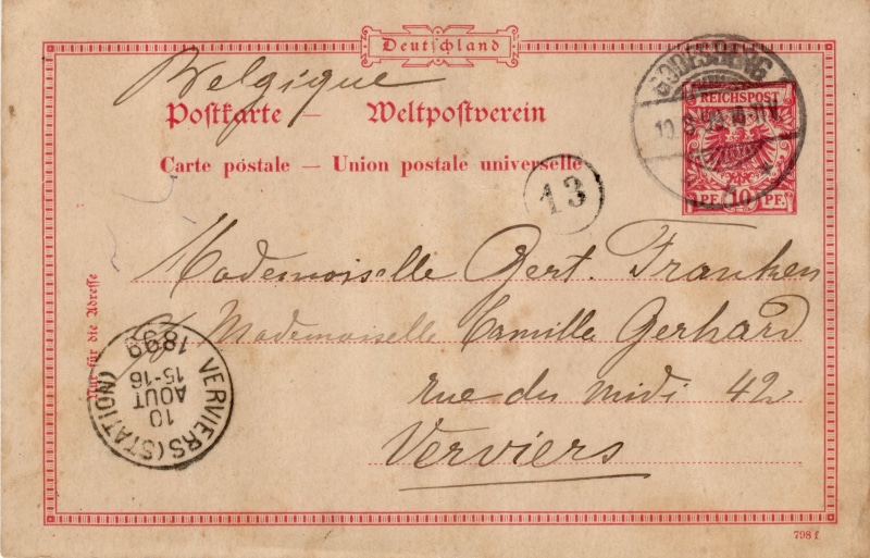 paper, nostalgia, 1899, stained, mail, text, deutsche reichspost, retro styled, read, old paper, dirty, antique, leave, history, brown, communication, postcard