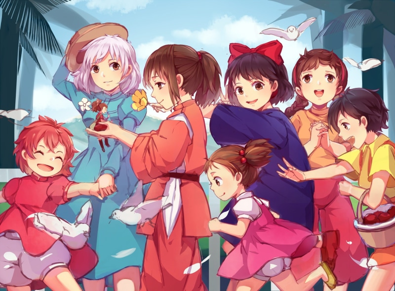 day, real people, group of people, red, celebration, tonari no totoro, leisure activity, spirited away, festival, women, human representation, studio ghibli