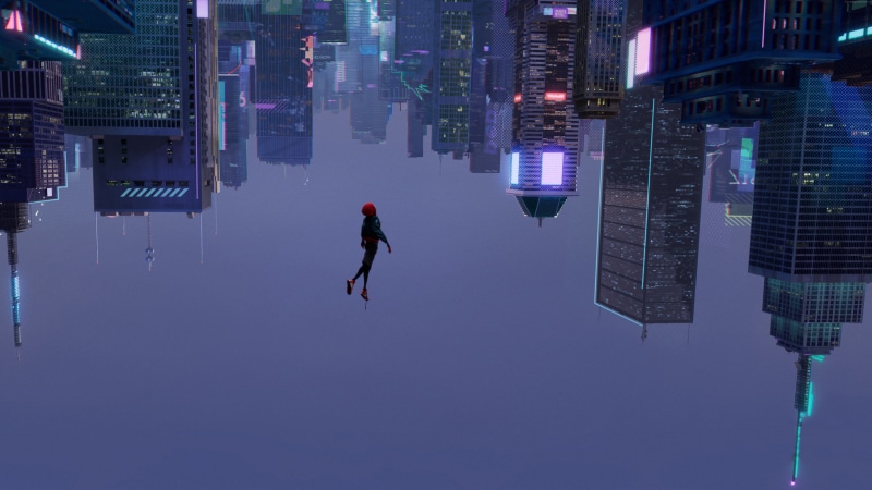 financial district, outdoors, cityscape, 8K, built structure, 8k, full length, leisure activity, building, one person, skyscraper, building exterior, illuminated