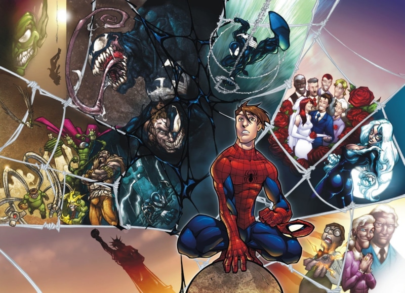 day, lighting equipment, outdoors, Marvel Comics, representation, large group of objects, illuminated, female likeness, creativity, 720P, Venom, spider