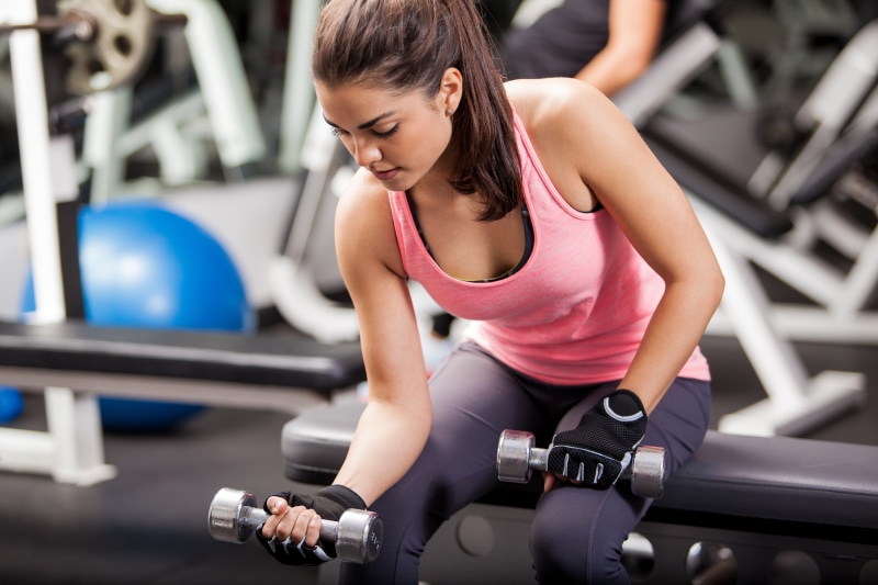 picking Up, gym, slim, females, muscular Build, body Care, caucasian Ethnicity, athleticism, effort, healthy Lifestyle, tank, sports equipment, sport, weight training