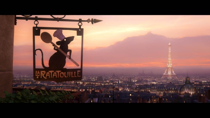 travel destinations, sky, animation, Pixar Animation Studios, no people, cityscape, digital composite, movies, architecture, communication, 720P, Paris