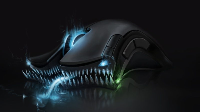 computer mouse, smoke - physical structure, nature, fuel and power generation, Razer, filament, no people, electricity, heat - temperature, 1080P, indoors