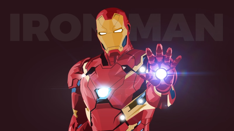 Minimal, character, ironman, 2K, Iron Man, HD