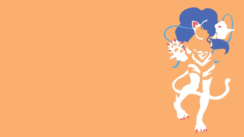 Darkstalkers, tail, Capcom, video game characters, Marvel vs. Capcom 3, cat girl, 2K, Felicia, blue hair, plain background