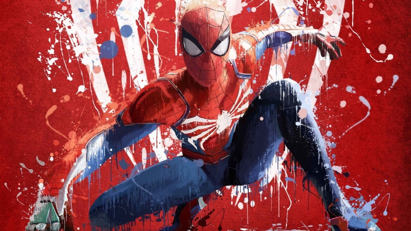 leisure activity, paint, mammal, arms raised, Marvel Comics, wall - building feature, 1080P, obscured face, creativity, men, art and craft, real people