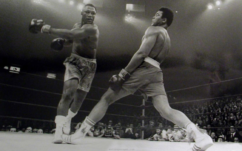 indoors, competition, arts culture and entertainment, real people, Muhammad Ali, full length, young adult, standing, stage, group of people, performance