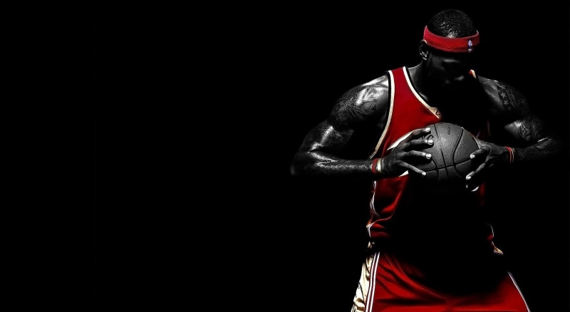 lifestyles, athlete, indoors, cut out, masculinity, muscular build, boxing - sport, healthy lifestyle, one person, three quarter length, lebron james, front view