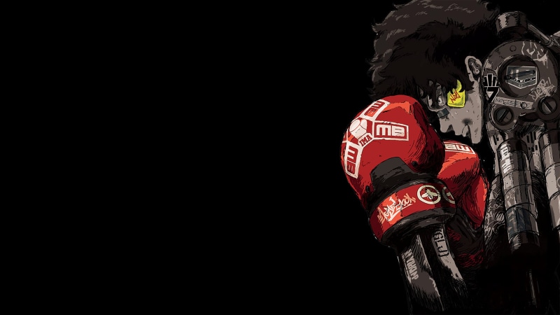 boxing gloves, anime boys, boxing, standing, anime, security, clothing, copy space, celebration, Augmentation, low angle view, science fiction, digital art