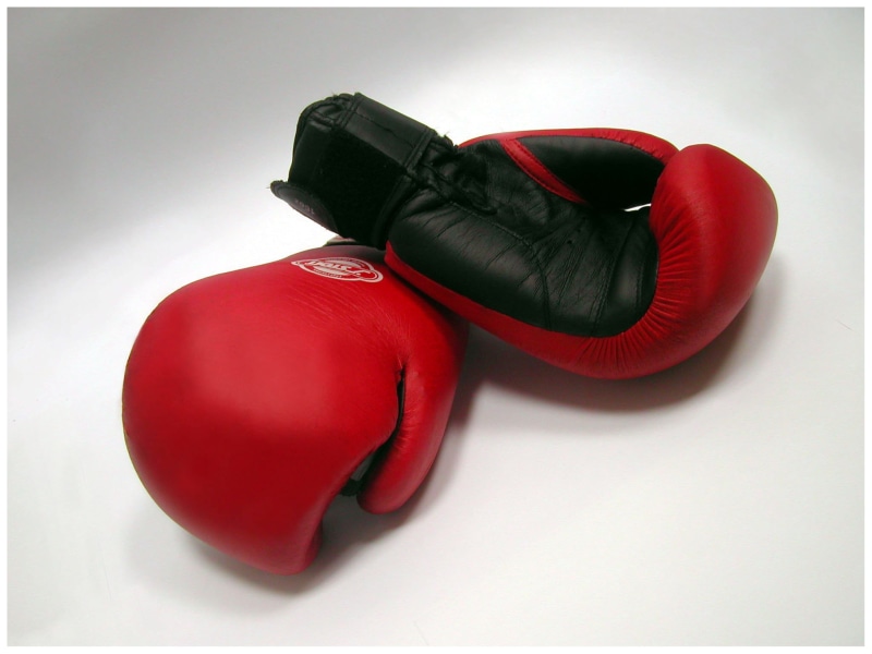 Boxing, Boxing gloves, red gloves, black, gloves, pair, 1080P, red
