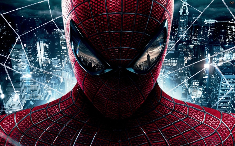 man, 2K, communication, technology, headshot, marvel, obscured face, Spider-Man, men, spider, cyberspace, futuristic, digital, red, internet