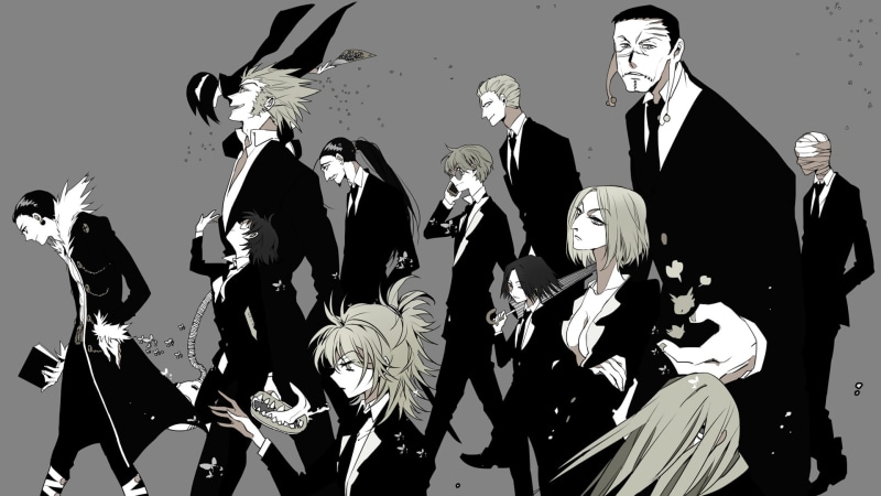 anime, standing, business person, leisure activity, business, real people, businessman, large group of people, crowd, motion, celebration, 1080P, adult
