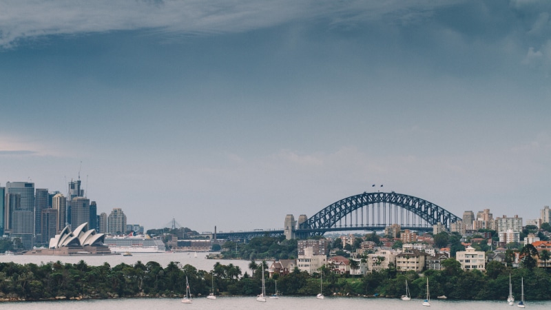 travel destinations, connection, nature, transportation, skyscraper, waterfront, financial district, arch bridge, Sydney, building exterior, 5K, bridge