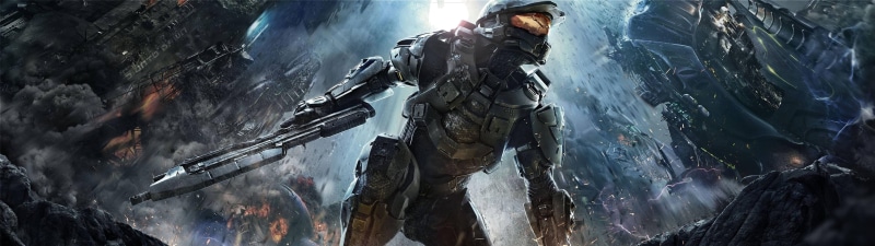 water, holding, warning sign, sport, outdoors, multiple display, men, character, protection, consolecrap, sign, communication, day, 4K, Master Chief, gun