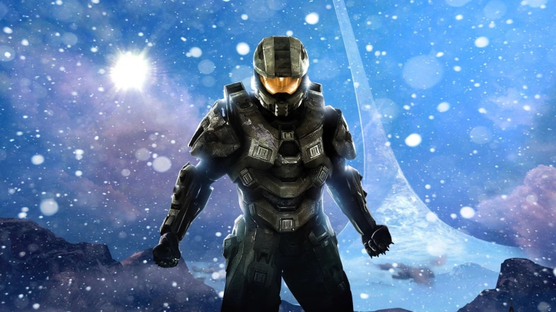 Master Chief, special forces, front view, gun, night, clothing, standing, adult, military uniform, uniform, waist up, holding, rifle, Halo, men, government
