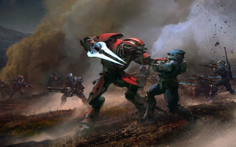 aggression, headwear, motorcycle, game, Halo Reach, responsibility, group of people, spraying, crash helmet, activity, motocross, water, sports helmet