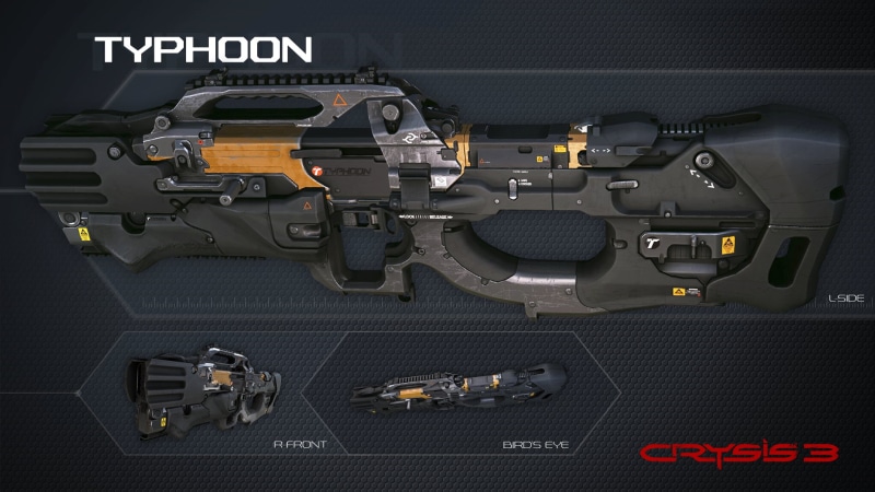 metal, safety, weapon, travel, security, text, typhoon, aerospace industry, communication, connection, gun, mode of transportation, motor vehicle, Crysis 3