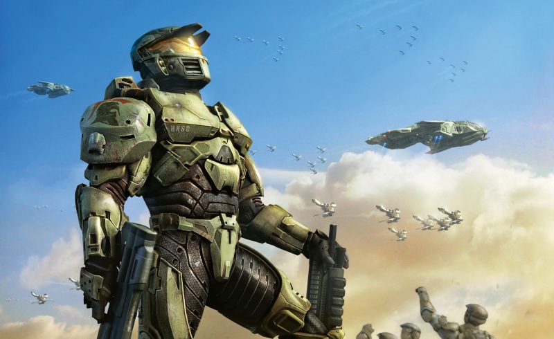 bird, cloud - sky, vertebrate, animals in the wild, human representation, day, art and craft, sculpture, 2K, Halo, Master Chief, government, sky, no people