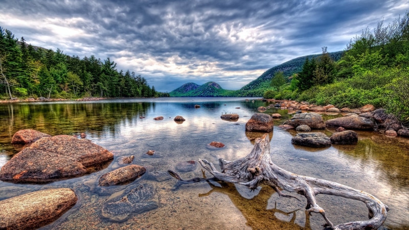nature, sunny, water, mountains, scenery, reflection, 1080P, no people, clouds, sky, cloud - sky, non-urban scene, idyllic, scenic, spring, outdoor, landscape