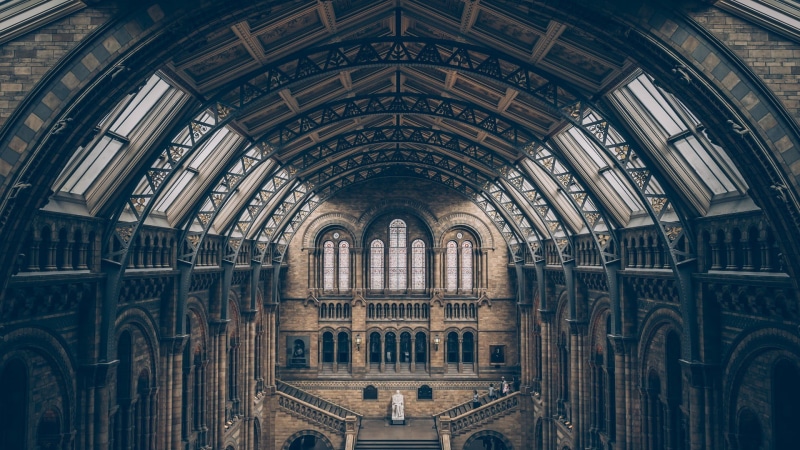 ornate, gothic style, gray, London, day, stairs, indoors, travel destinations, museum, no people, abbey, arch, ceiling, interior, 1080P, building, UK