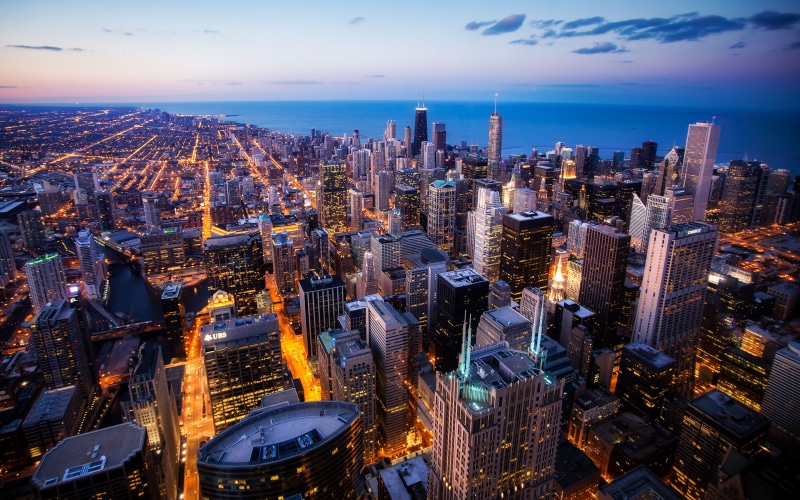 crowd, cloud - sky, tall - high, mobile, 4K, cityscape, crowded, skyscraper, desktop, financial district, city, outdoors, chicago, built structure
