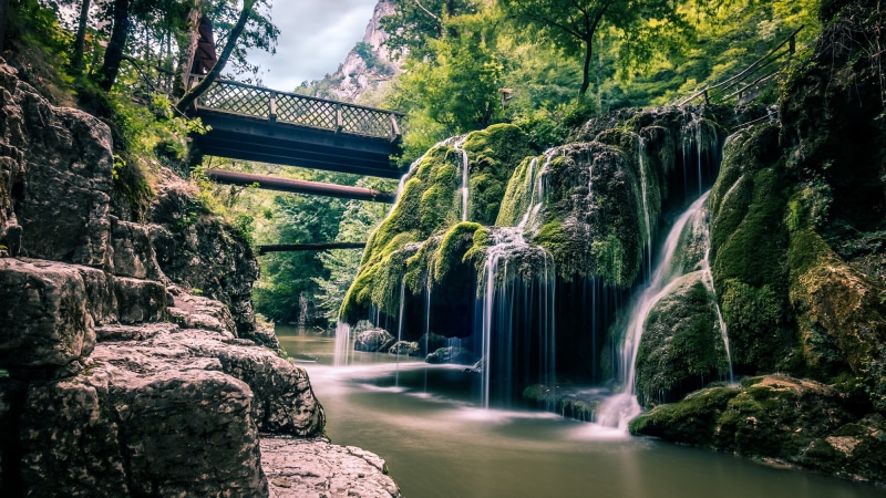 Valea Minișului, metal, Travel photography, rocks, river, tree, freshness, reflection, landscape, black metal, metal bridge, forest, green, tropical Rainforest