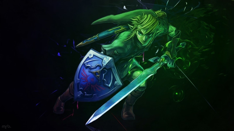 plant, The Legend of Zelda, arts culture and entertainment, Master Sword, zelda, multi colored, art and craft, no people, black background, indoors, illuminated