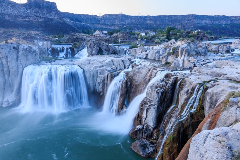 Twin Falls, wide angle, technique, spring, river, sunset, scenics, subject, long exposure, landscape, day, road trip, water falls, river  road, type, photography