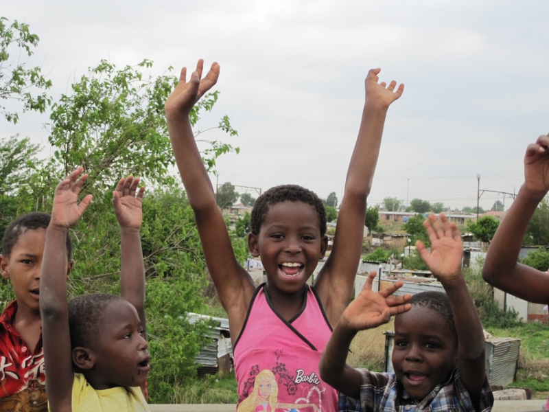 cheerful, emotion, positive emotion, ethnic, body part, males, friendship, girls, group of people, south africa, females, arms raised, people, smiling