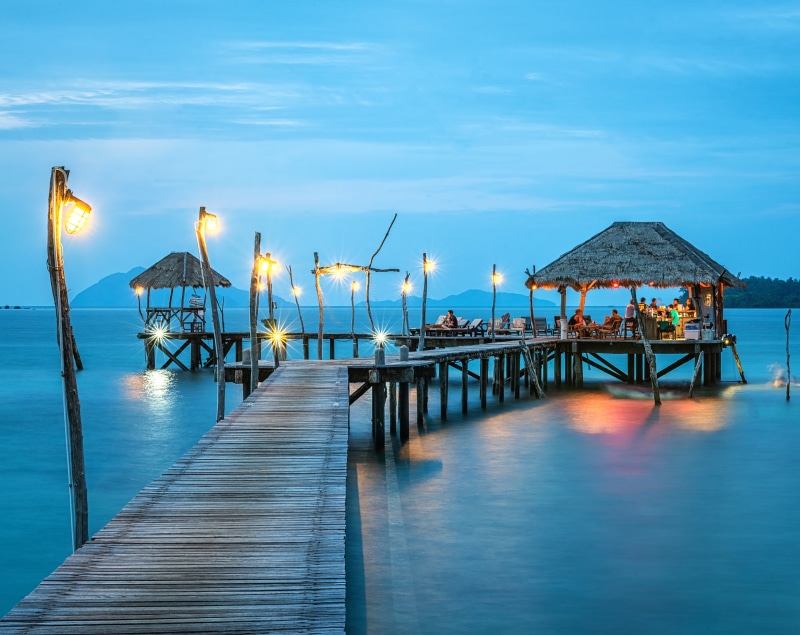 built structure, illuminated, outdoors, Restaurant, Resort, tranquil scene, sky, visit, View, day, tranquility, Lifestyle, bar, Geography, Evening, Summer